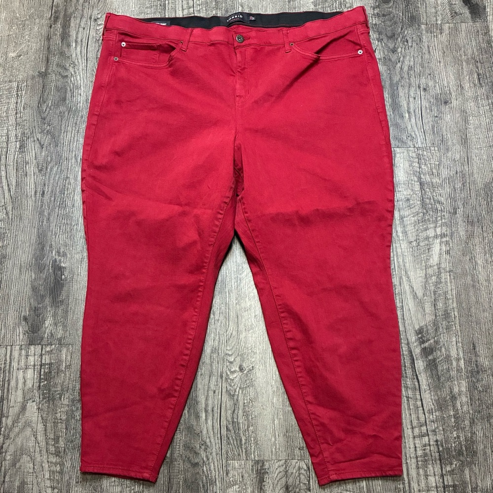 torrid Red Ankle Crop Jeans